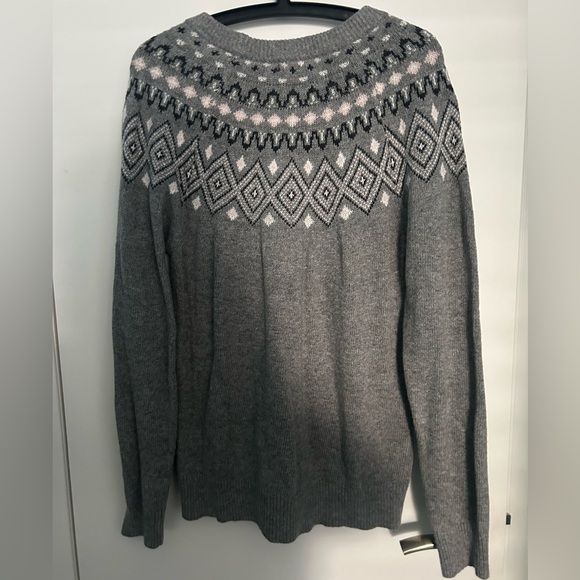 Sunice Gray and Pink Patterned Women's Sweater - Picture 3 of 5